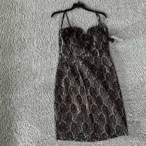 Black and gold dress